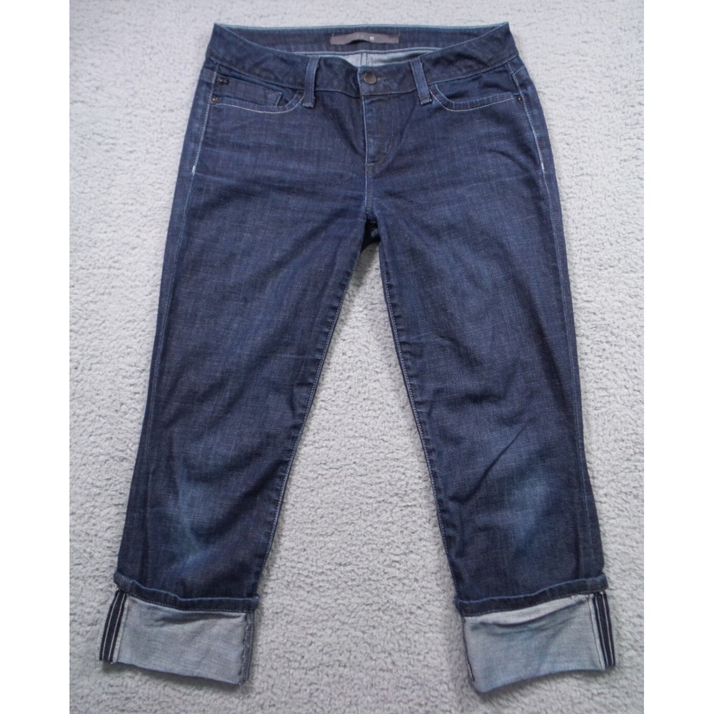 Joes Jeans Womens Size 28 Blue Denim Honey Kicker Cuffed Low Rise Stretch Dark